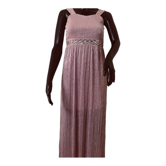 BCX Girl Shimmery/Glittery Maxie Dress Lavender Sz 12 - Picture 1 of 11